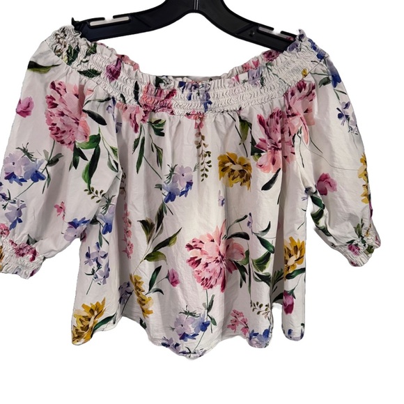 Generation Love Women’s Off The Shoulder Floral Cotton Top Size Large - Picture 1 of 9